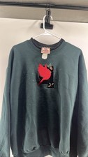 Morning Sun Cardinal Bird Sweatshirt Women's L Grandma core