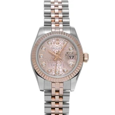 ROLEX Datejust 179171G pink computer/diamond WATCH 677320