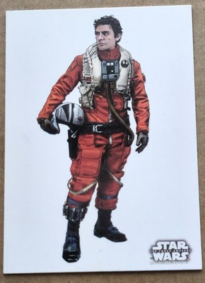 2015 Topps Star Wars The Force Awakens Series 1 Concept Art Poe Dameron #18