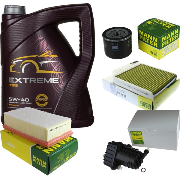 Mann Inspektionspaket 5L Mannol Extreme 5W-40 FüR Renault Clio Grandtour 1.5 Dci-image