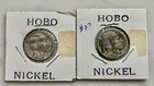 Set of 2 - 1936 and 1937 Hobo Nickels.  Fine detail and artistry.  One Price NR