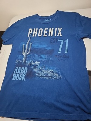 Hard Rock Cafe Blue Phoenix T-Shirt Men's Size Small Short Sleeve