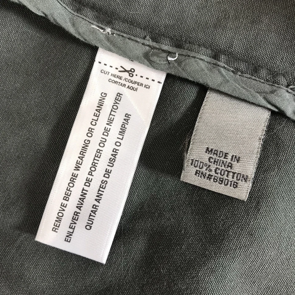 Ruff Hewn 2 Button Blazer Women's L Gray Green Denim Pockets Jacket - Image 4 of 4