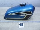 1974 Honda CB360 Twin H20801 blue gas petrol fuel tank with emblems and cap