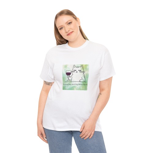 Weinliebhaber, Katze, lustig, Unisex, schwere Baumwolle, süßes Katzenshirt, Geschenk - Bild 2 von 13