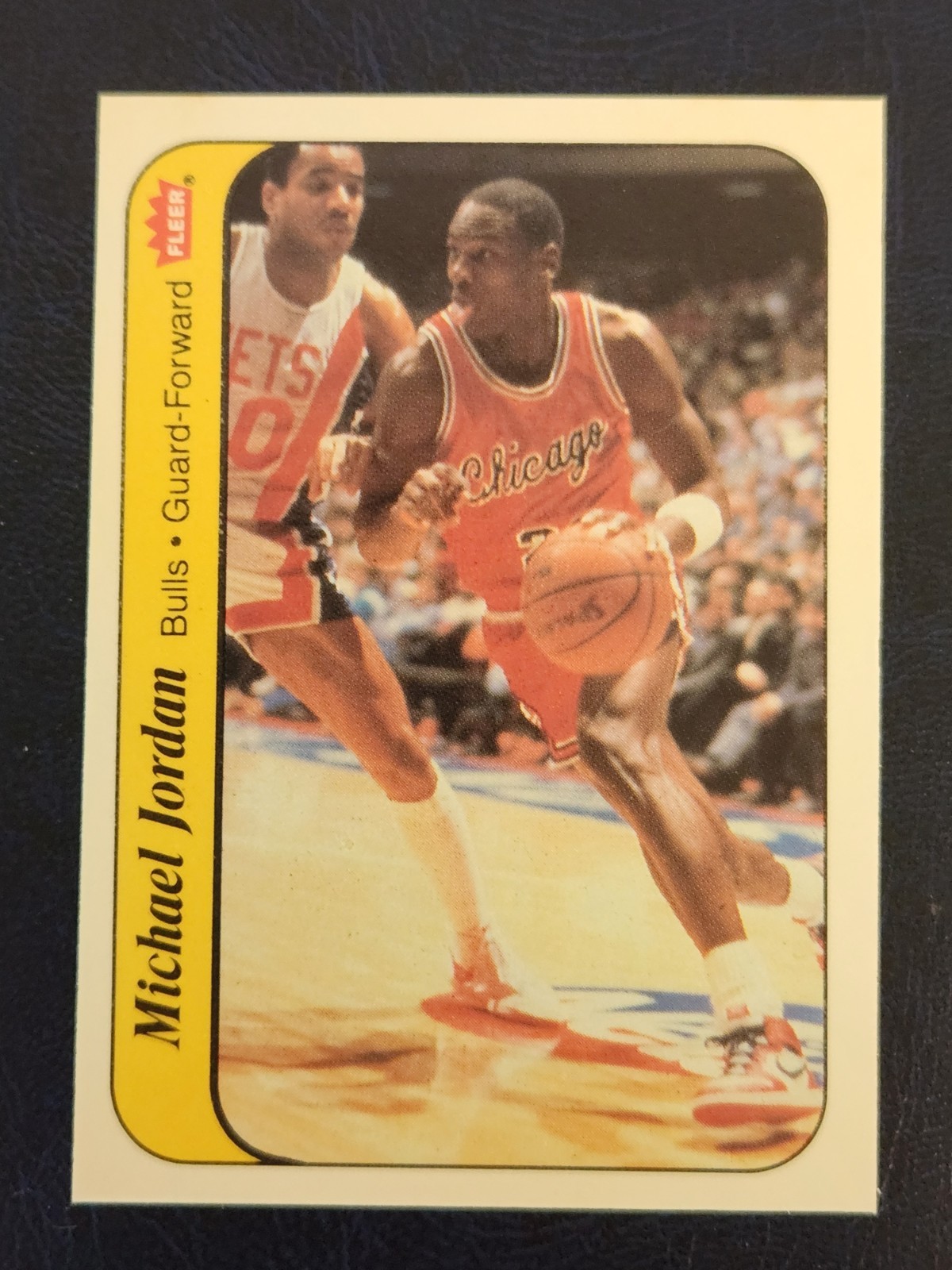 1986-87 Fleer Basketball Sticker #8 Michael Jordan * NM/MT * Set Break II +BONUS view 3