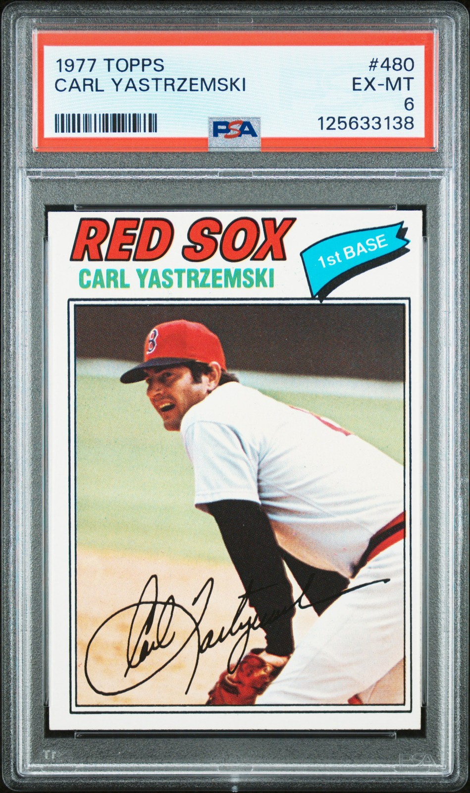 1977 TOPPS #480 CARL YASTRZEMSKI PSA 6
