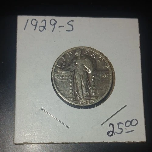 1929 S Standing Liberty Quarter San Francisco Mint 25C Variety