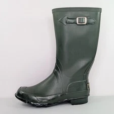 LL Bean Wellie Rubber Rain Boots Women's Size 7 Green Tall Muck Boot