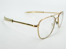 Vintage Command USA 23K Gold Pilot Aviator Sunglasses Eyeglasses FRAMES K412