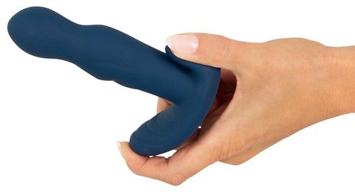 Plug anale vibrante dilatatore mini vibratore rotante per prostata in silicone - Foto 9 di 11