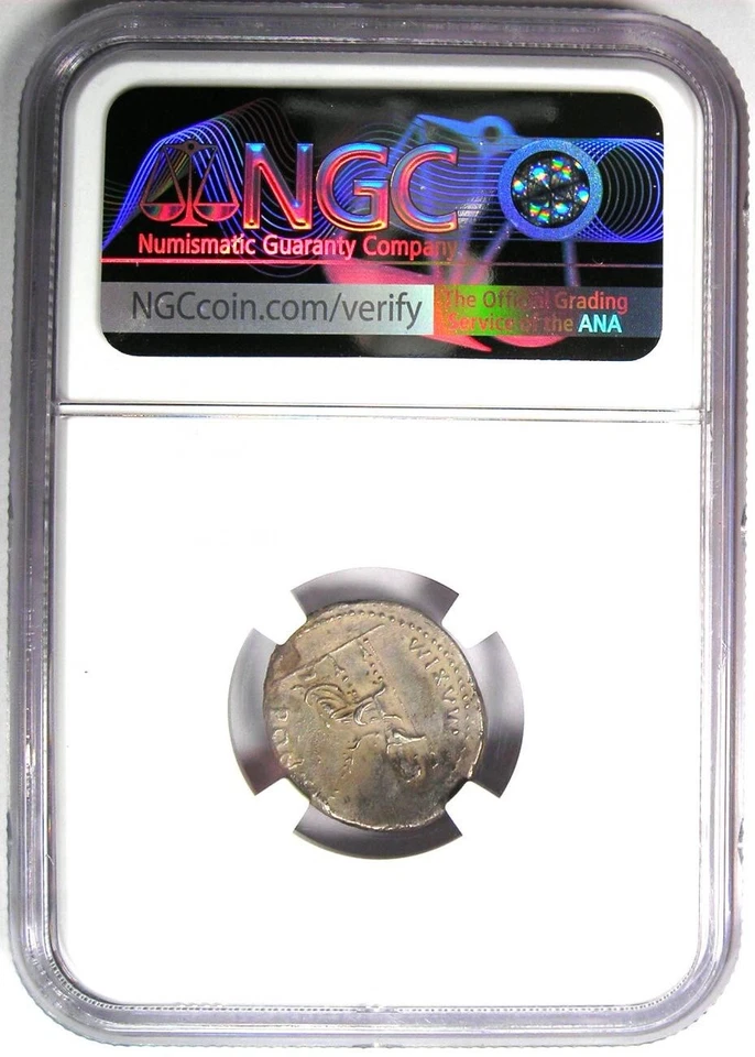 Tiberius AR Denarius Silver Tribute Penny Roman Coin 14-37 AD - Certified NGC AU - Image 3 of 4