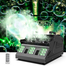 3000W LED RGB Smoke Bubble Machine Fog Machine Blower Bubble Maker Wedding Show 