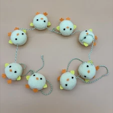 Easter Chick Garland Chicken Strand Yellow Green 68" Long