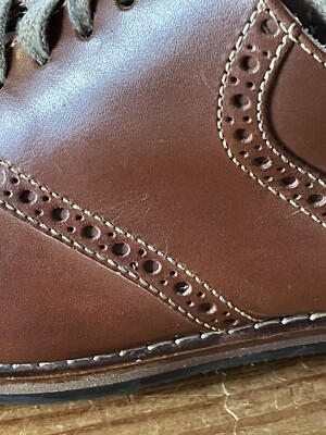 Cole Haan Drake C10509 Oxford Shoes Mens 11 Brown Leather Lace Up Dress EUC COLE HAAN Drake C10509 Tan Plain Toe Saddle Oxford  main image 2