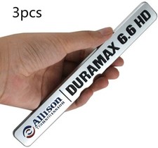 Allison Transmission Duramax 6.6 Hd Hood Emblem For Gm 2500hd Chrome -3 Pack