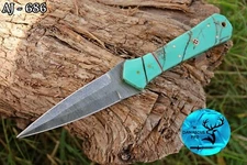 CUSTOM HANDMADE FORGED DAMASCUS STEEL BOOT KNIFE THROWING KNIFE DAGGER 686