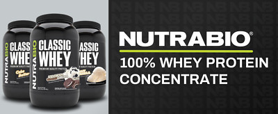NUTRABIO CLASSIC WHEY Premium Quality 25g Protein WPC80 Clean Delicious  2lb