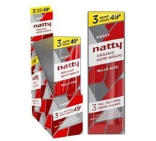 Natty Wraps - Full Width Wraps - Sweet Flavor FULL BOX (15/4ct - 60 TOTAL)