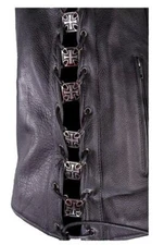 Lace Up Charm Motorcycle Jacket Vest Shoes Boots POW Eagle  Cross Skull Set of 6