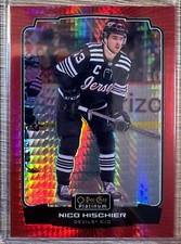 2022-23 OPC PLATINUM HOCKEY NICO HISCHIER RED PRISM SP PARALLEL #38 #033/199