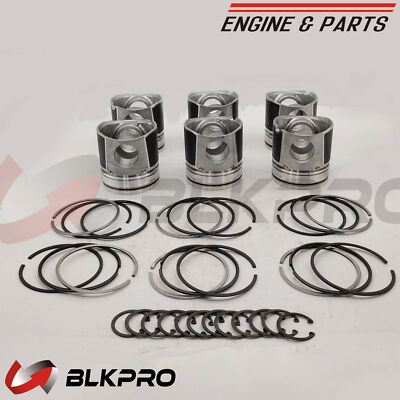 6* Engine Piston Kit For Cummins 4BT 6BT ISB/ISD6.7 QSB3.9 3802030 3903579