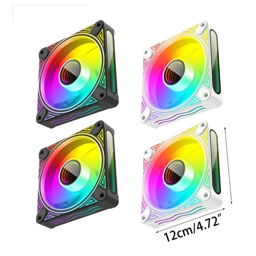 120mm PC Fans Colorful Computer Case Fans for Desktops Adjustable ARGB - Picture 8 of 12