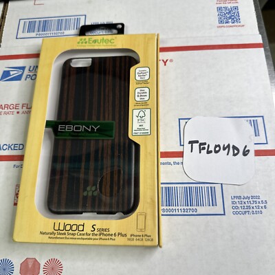 Thin Evutec Wood Series Case For iPhone 6 Plus Black Apricot Wood Veneer Design