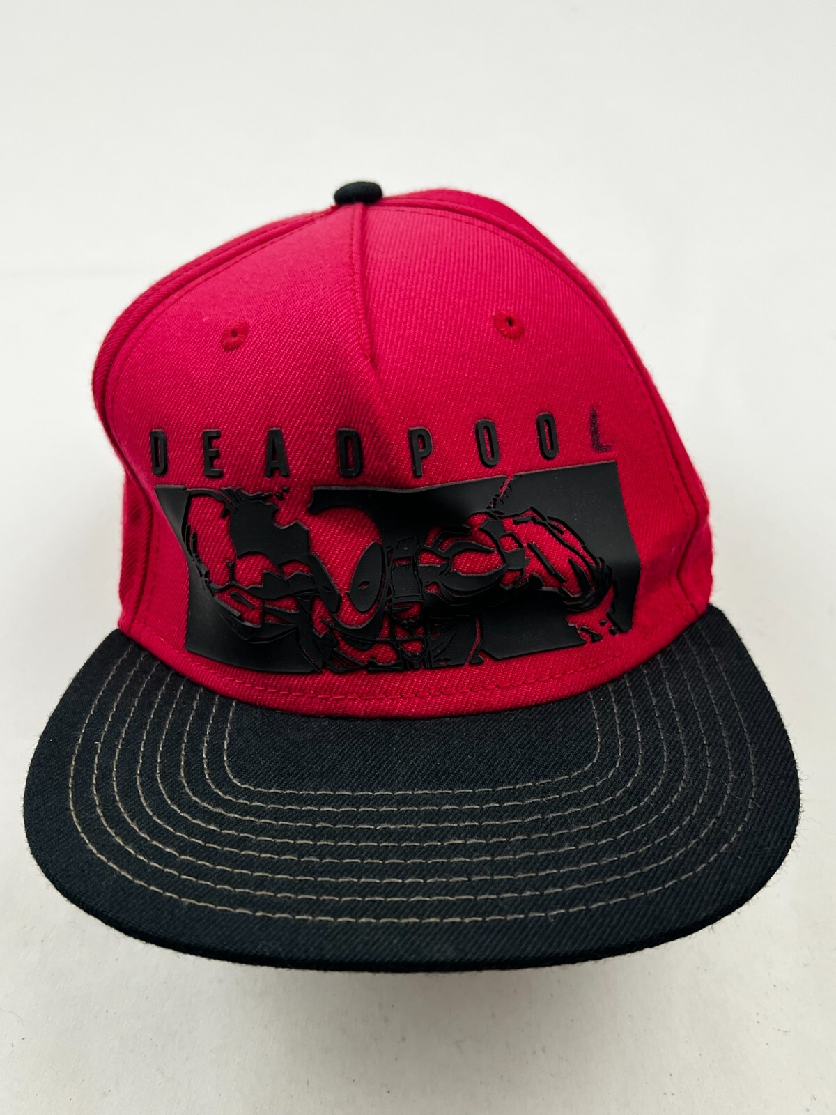 Deadpool Hat Cap Snapback Red Black Adjustable Ad… - image 1