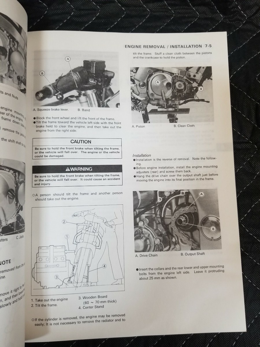 1990-1997 KAWASAKI NINJA ZX-6, ZZ-R600 ZZ-R500 OEM SERVICE