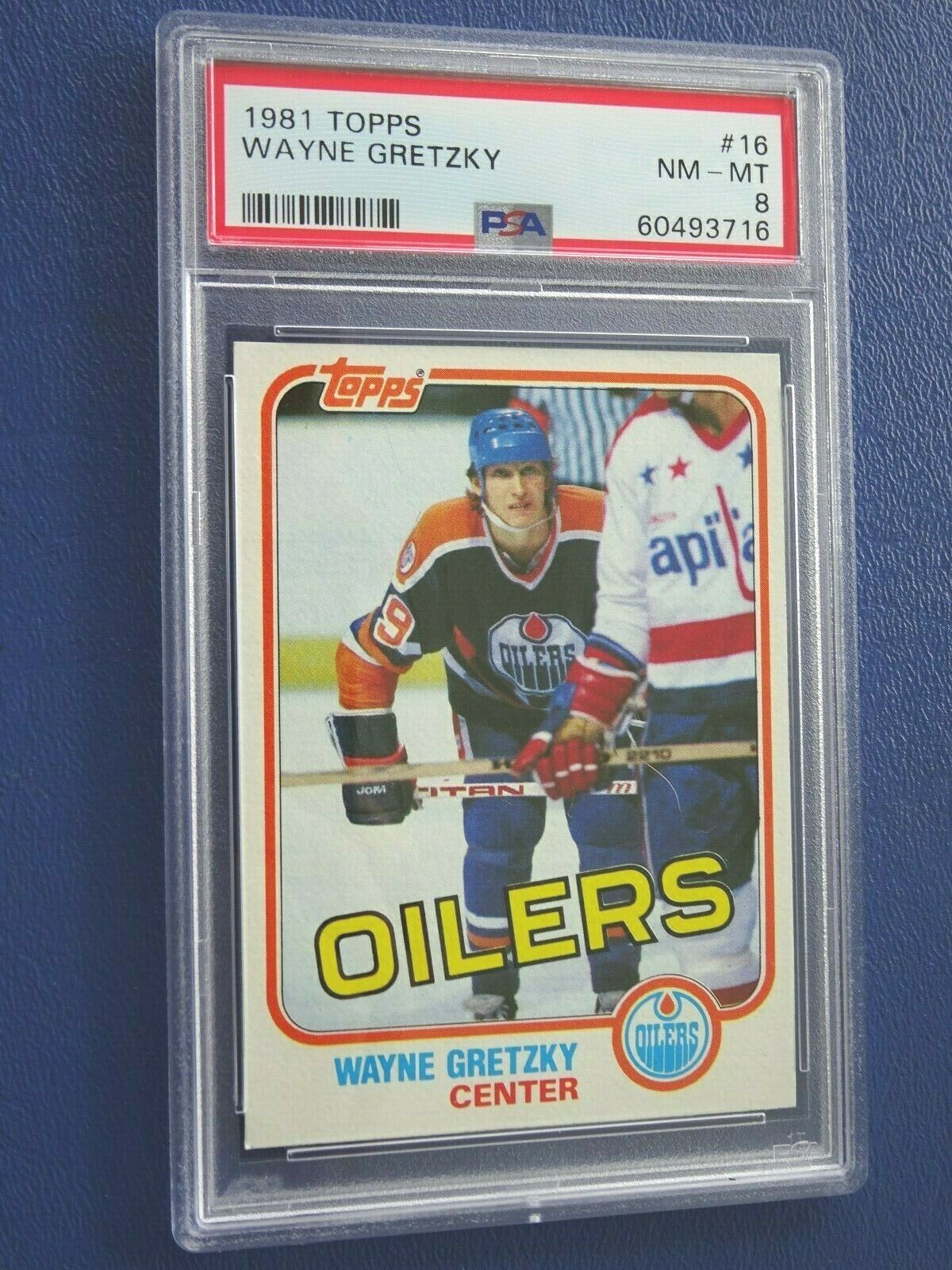 1981 Topps Hockey Wayne Gretzky #16, PSA 8 NM
