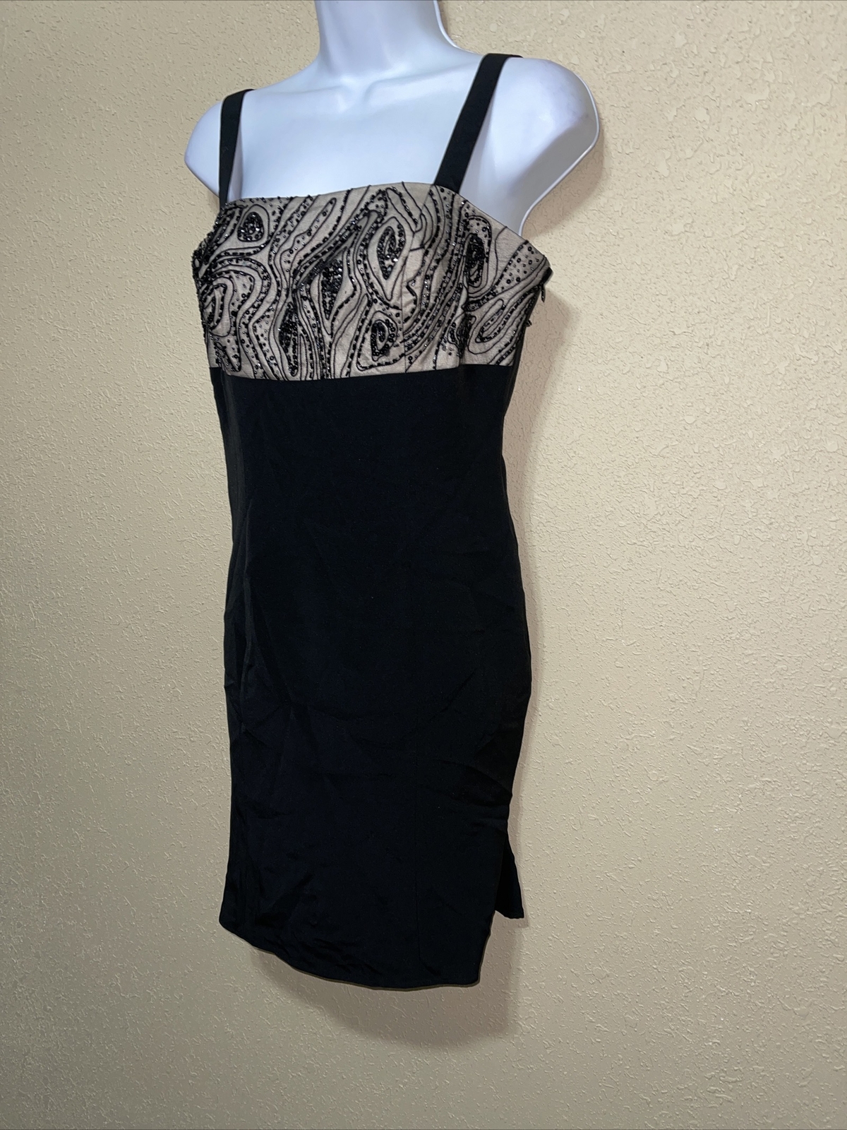 Caterina Masoni dress 100percent SILK  Italy BLACK sz IT 42 NEW