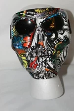 Skeleton Skull Mask Halloween Hard Durable Plastic Painted Full Party Props NEW