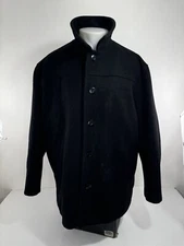 SCHOTT - WOOL Single Breasted Pea Coat Quilt Lined XL Jacket