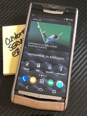 Genuine Vertu New Signature Touch 5.2'' Almond Alligator Super RARE Stunning! 