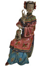Wucai Porcelain 10" Chinese Lady Classical Beauty Women Belle Statue