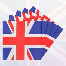 UK Flag Napkins 25/60 Pack Union Jack Paper Serviettes for Royal Events Parties