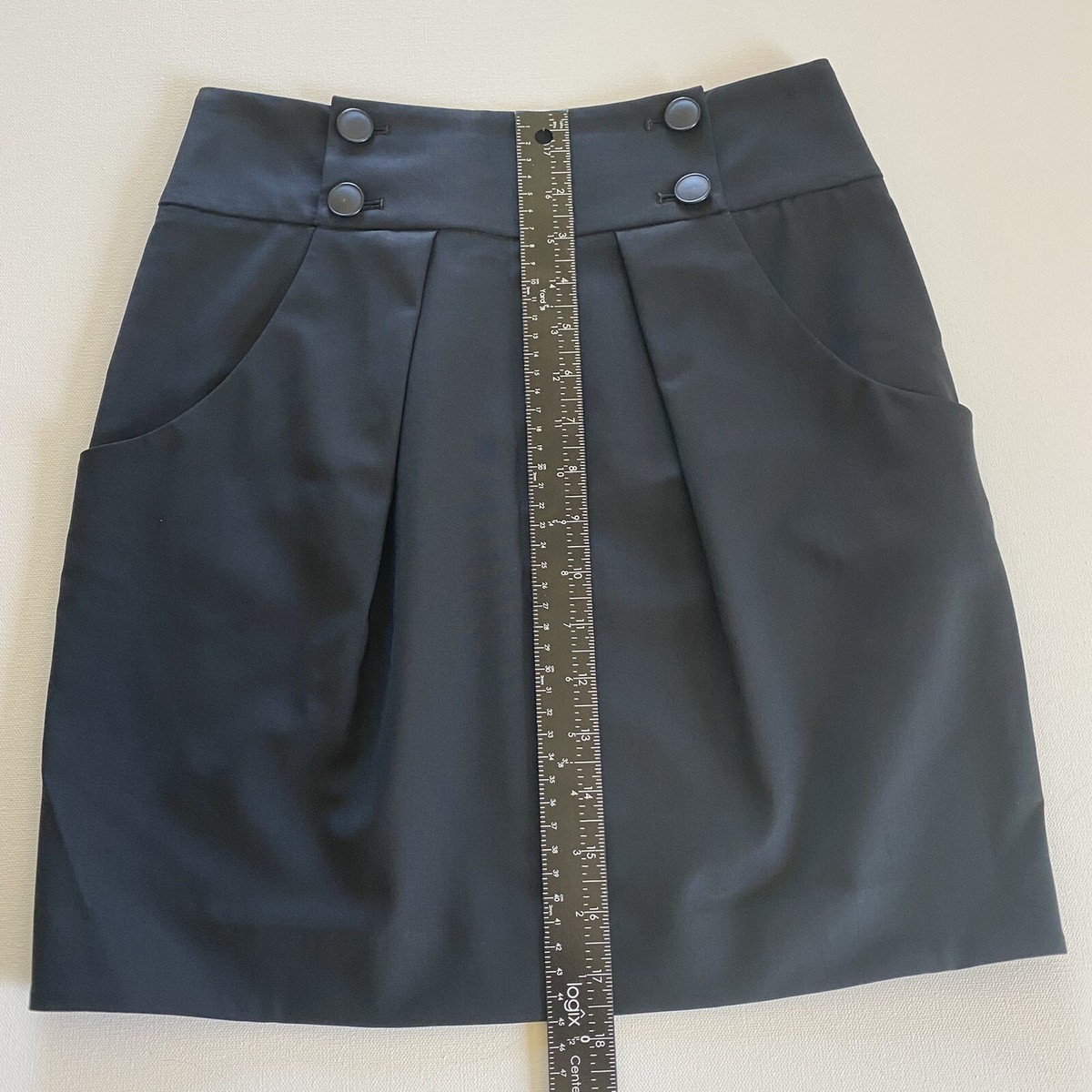 ワンピース THEORY Women Mid Skirts O1005602001 Black Theory Black Maryelia Tailor Pleated Mini Skirt Womans size