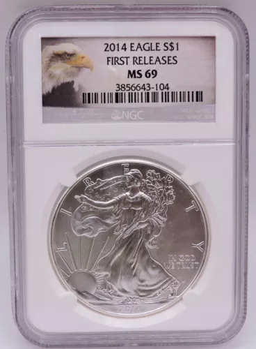 2014 American Silver Eagle First Releases NGC MS69