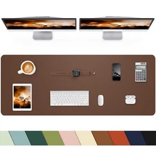 Non-Slip Desk matPULeather Desk Pad Protector Office Desk Mat Large Mouse Pad...