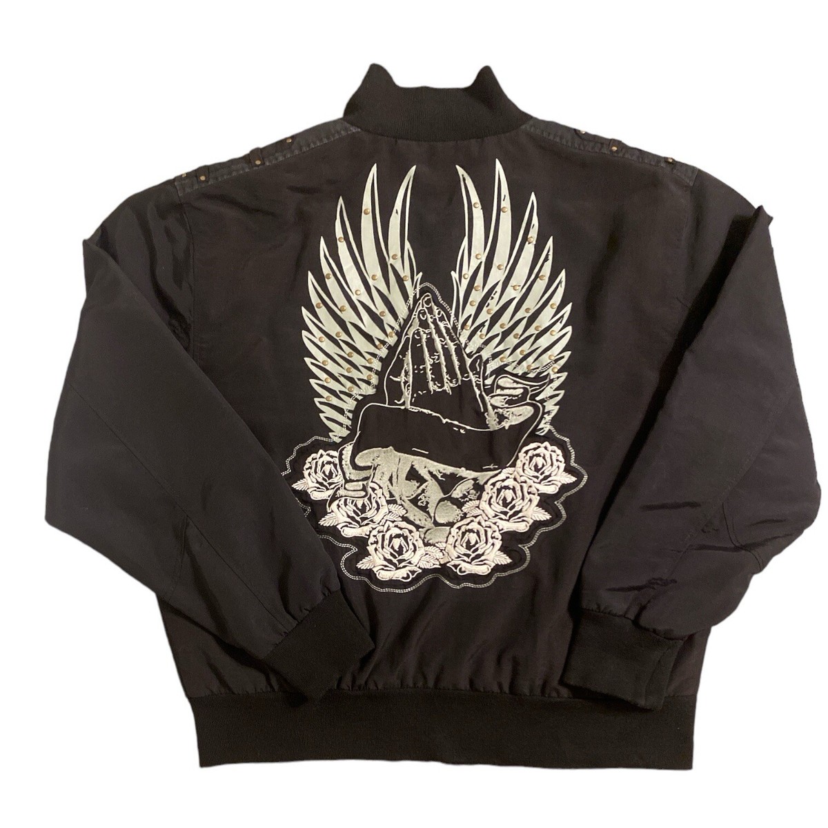 Black Label Jacket Men's XXL Black Embroidered Lined Black Label Jacket Men's XXL Black Embroidered Lined