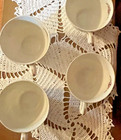 Cup And Saucer Set (4), w/3 Dessert Plates, Vintage, White, Flowers & Gold Trim — photo 9