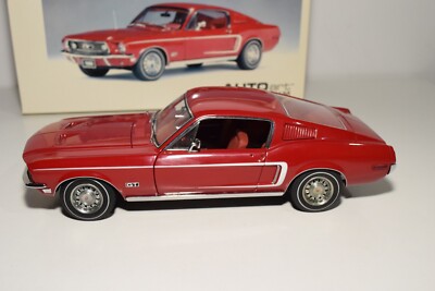 『ブリット』 AUTOart 1/18 FORD MUSTANG 1968 Autoart 1/18 Scale Diecast ~ 72801 Red Ford Mustang GT 350 68 | eBay
