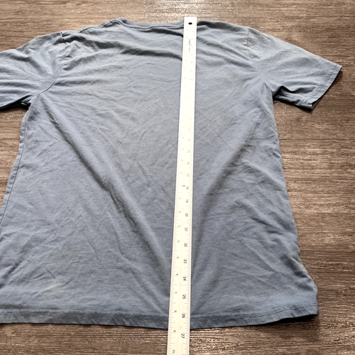 Avalanche Shirt Mens Medium Blue Graphic Mountains Hike Fish Tee Outdoor - Picture 9 of 12