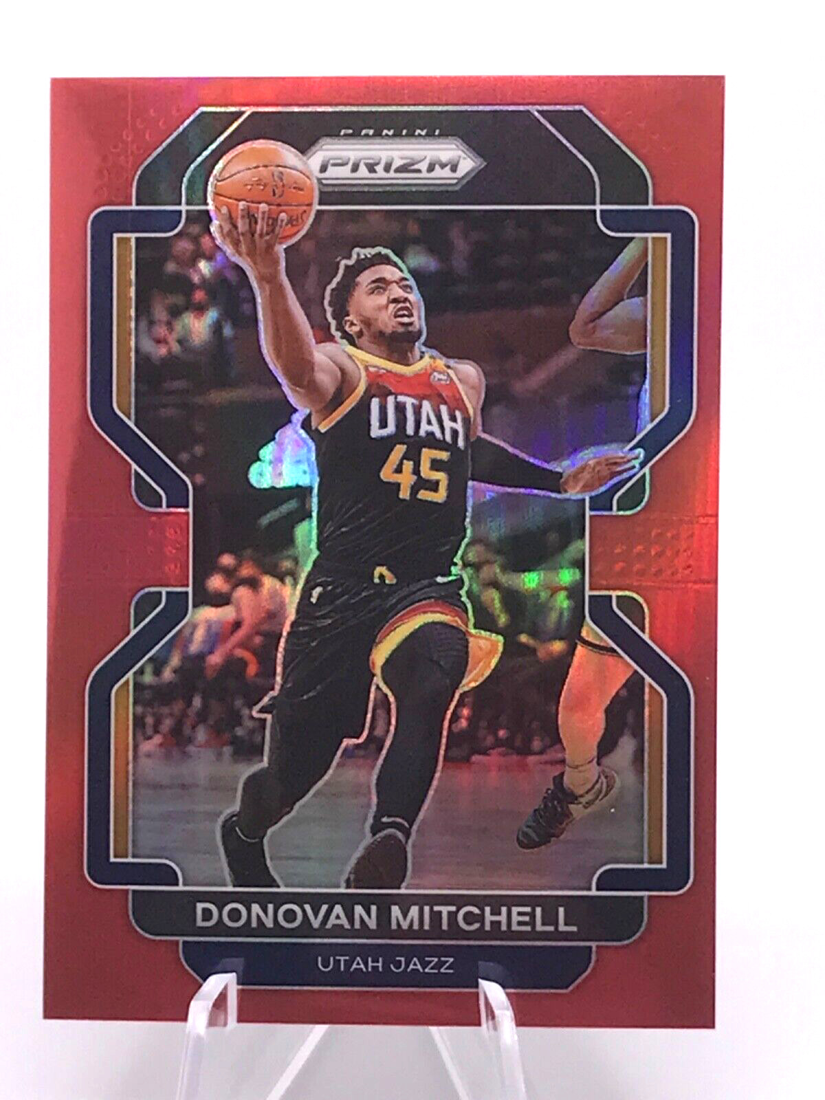 Donovan Mitchell 2021-22 Panini Prizm #72 Red Prizm /299 Utah Jazz Sharp!