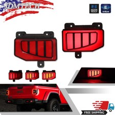 Led Reflector Tail Lights For Jeep Gladiator Jt 2019 Rear Bumper Brake Lamp Red