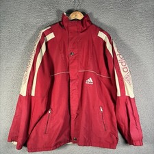 Adidas Equipment Jacket Revisable Red 80s Full Zip Embroidered VTG Mens L