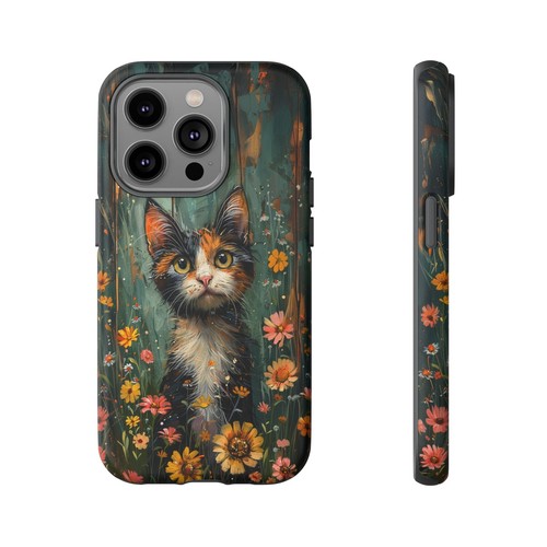 For iPhone | Samsung Galaxy | Pixel Phone Case - Calico Cat Flowers Pastel - 第 69/256 張圖片