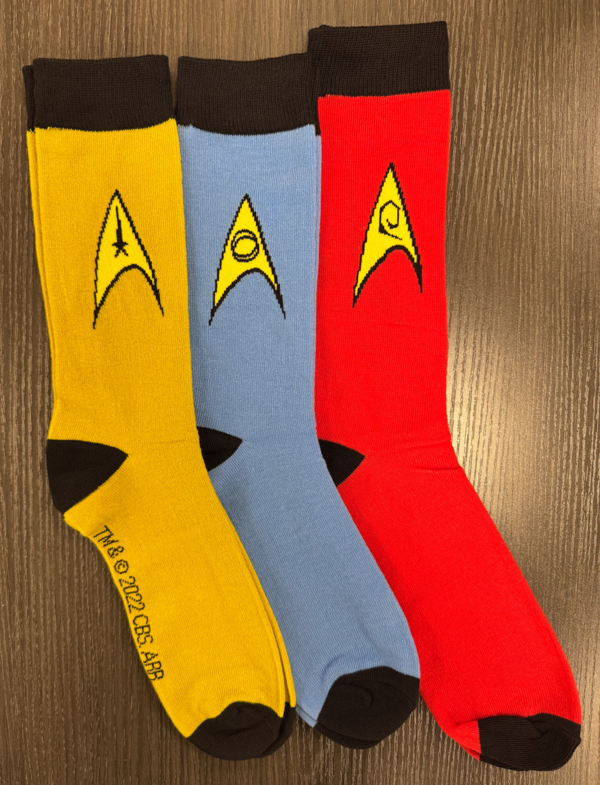 Brand New - One Size Fits Most - Star Trek - 3 Pair Crew Soc