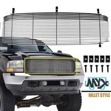 Chrome Grille Fits 1999-2004 Ford F250 F350 Super Duty Main Upper Billet Grill
